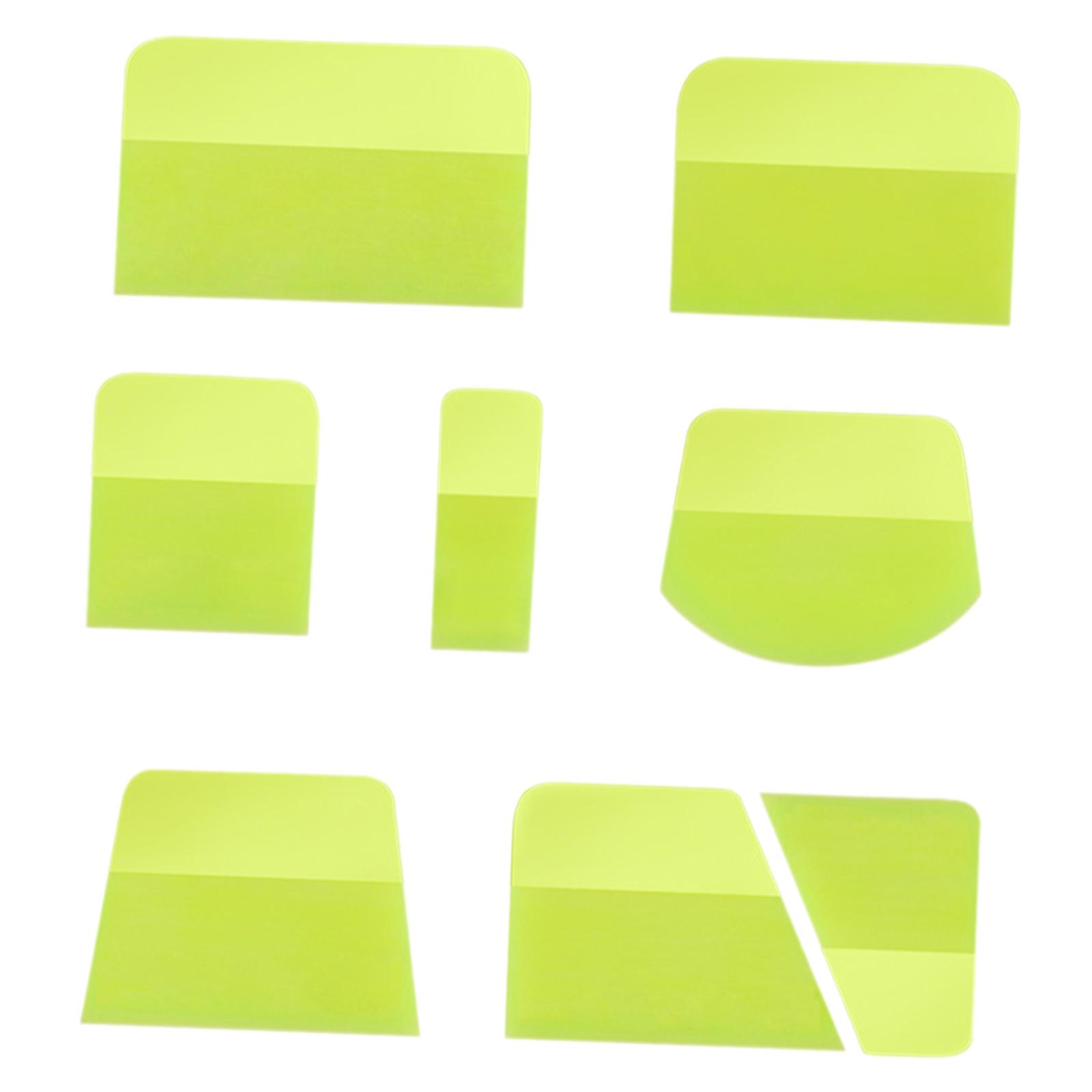 Luwecf 8 Pieces PPF Squeegees for Vinyl Window Tint Tools TPU Squeegees for Car Wrap Installations Wallpaper Household Cleaning Yellow
